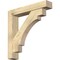 Ekena Millwork Merced Block Rough Sawn Bracket w/ Offset Brace, Douglas Fir, 6"W x 32"D x 32"H BKT0604X32X32MRC05RDF - alternate 1